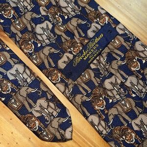 Brooks‎ Brothers Makers Necktie Men Elephants Tigers Safari Wedding Business